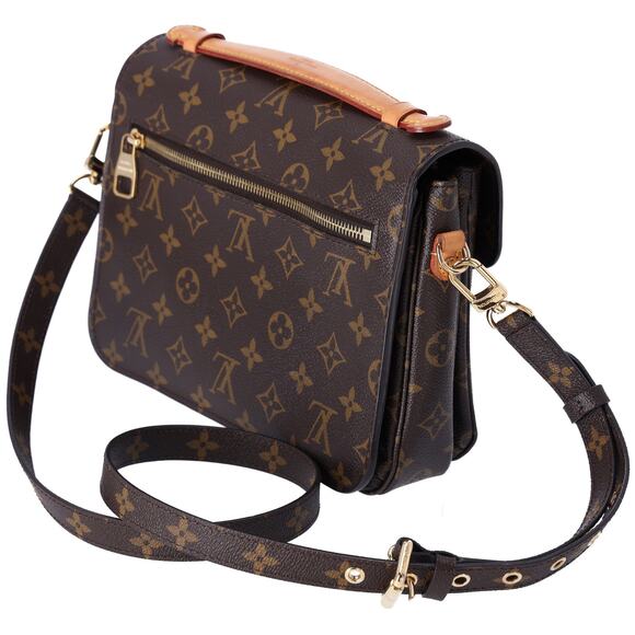 Louis Vuitton Pochette Metis MM Monogram Handbag M44875 Brown Canvas - Picture 7 of 11